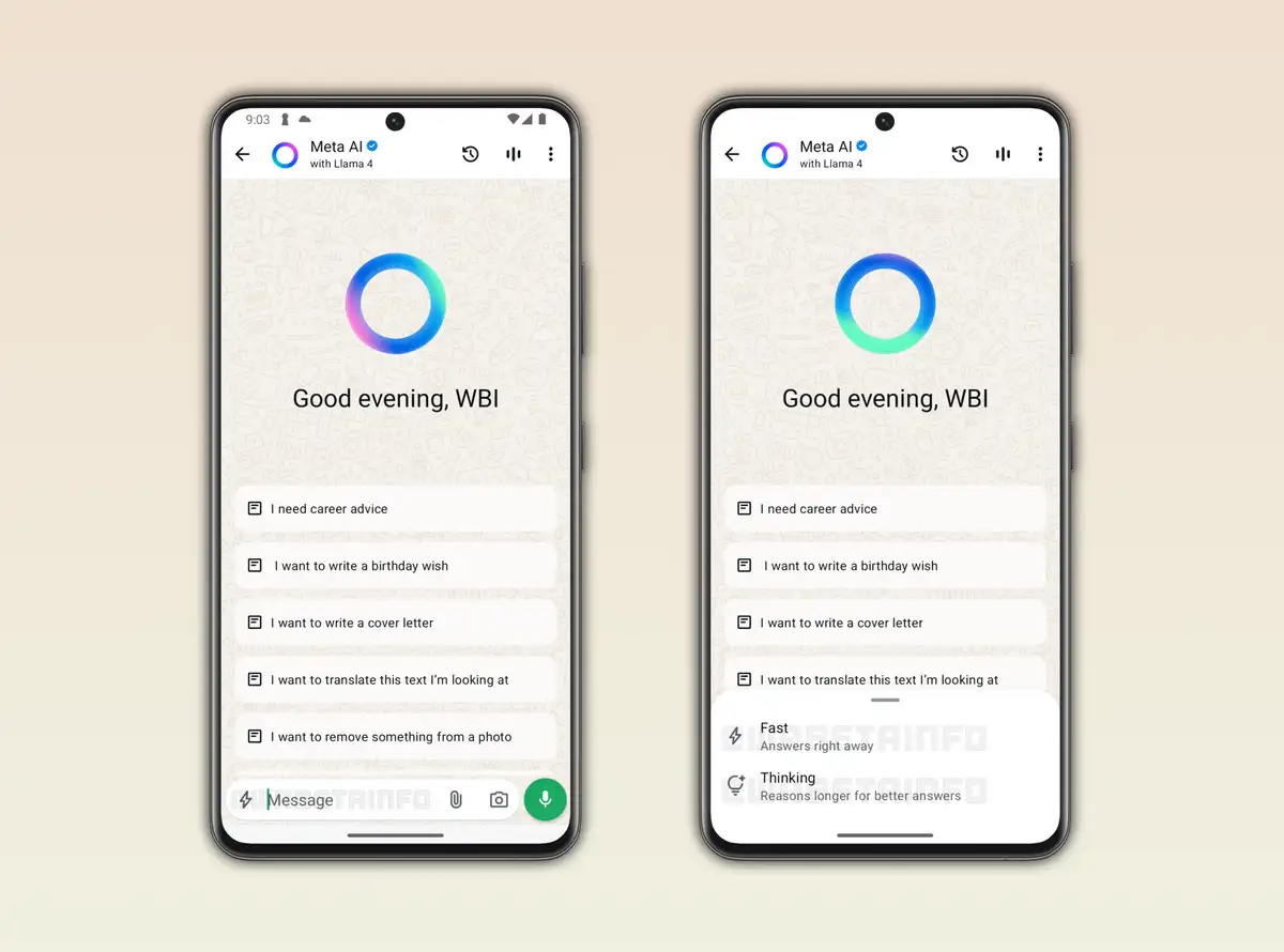 WhatsApp testet neuen 'Thinking Mode' für Meta AI