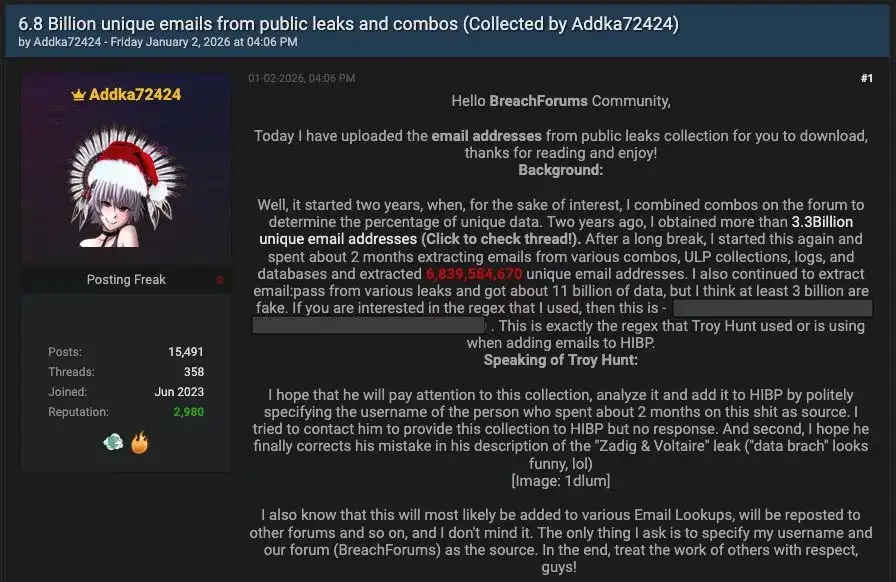 6,8 Milliarden E-Mails geleakt: Massive Datenpanne behauptet