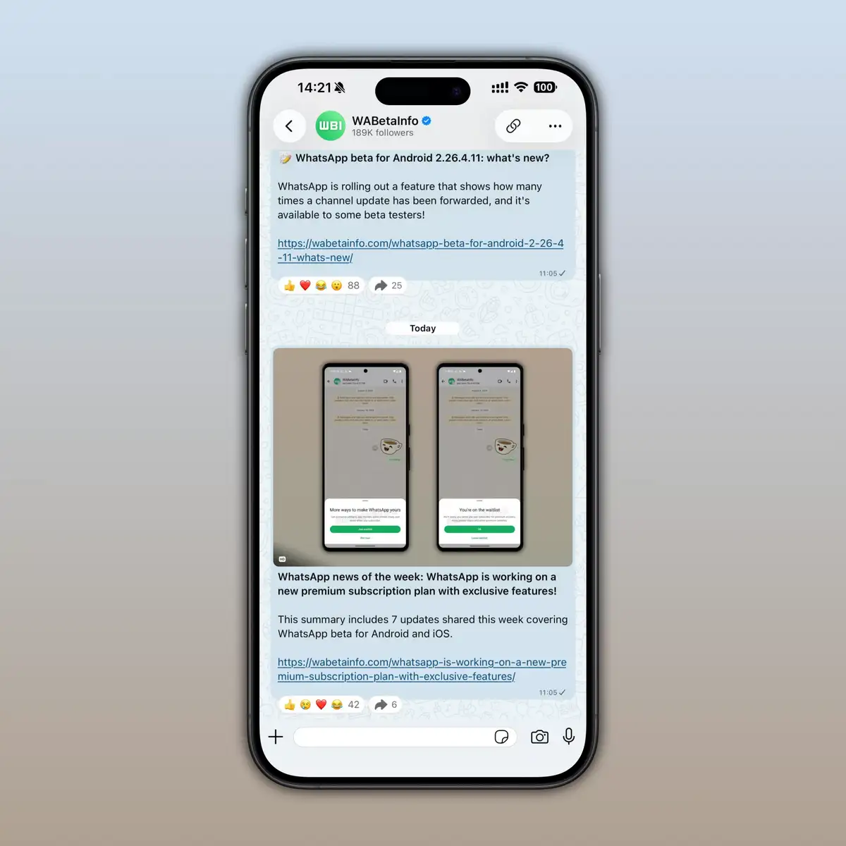 WhatsApp führt Weiterleitungs-Zähler für iOS-Kanäle ein