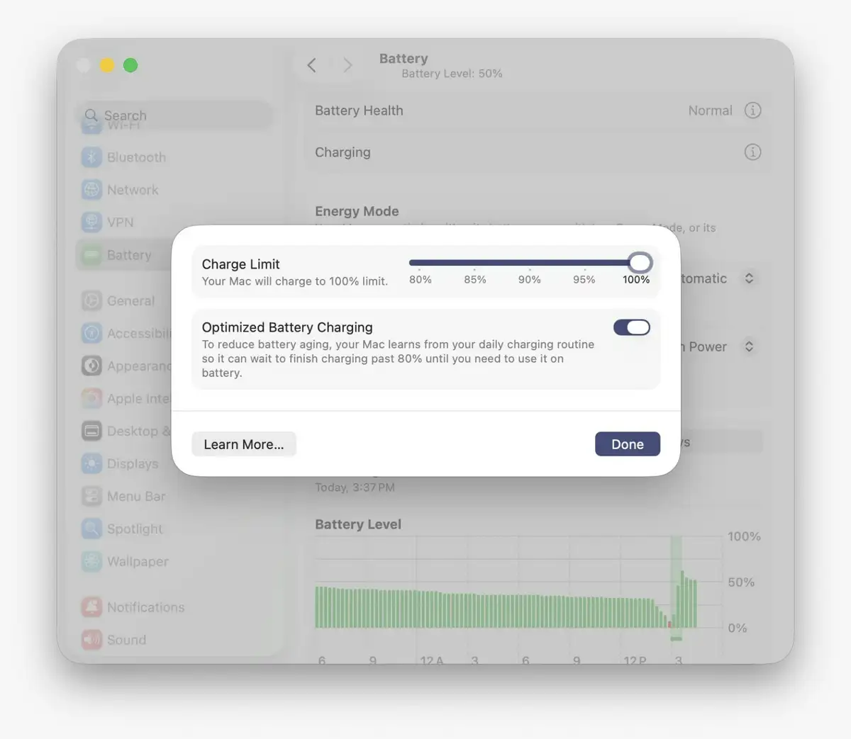macOS 26.4 bringt Batterieladelimit für Macs