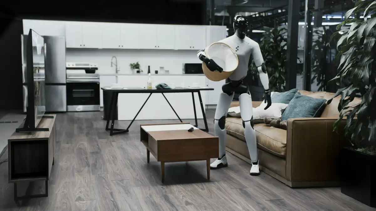 Humanoider Roboter Figure 03 räumt Wohnzimmer autonom auf